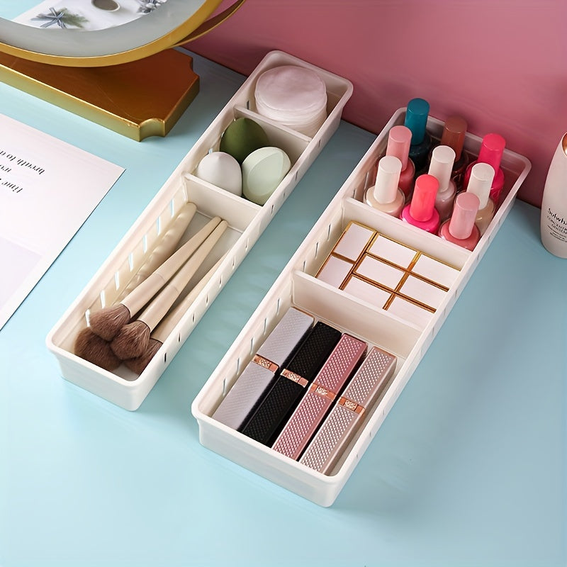 Removable Drawer Divided Storage Box for Kitchen Tableware and Jewelry