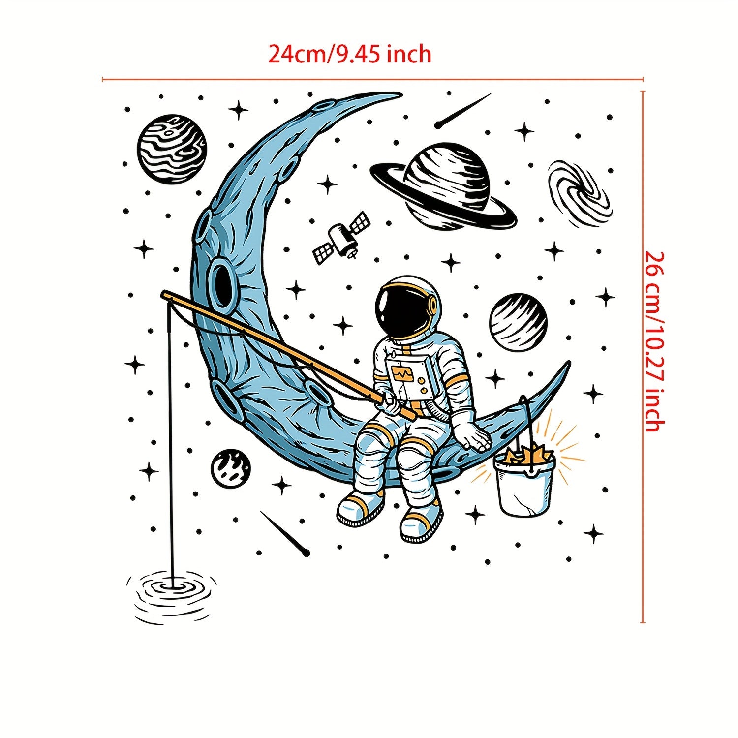 Astronaut Pattern Iron On Transfer Sticker DIY Clothing T Shirt Backpack