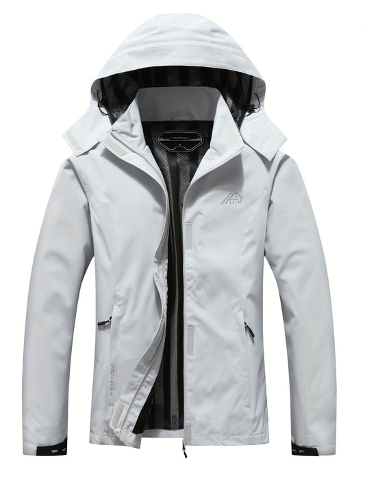 Women's Waterproof Windproof Hooded Jacket for Hiking