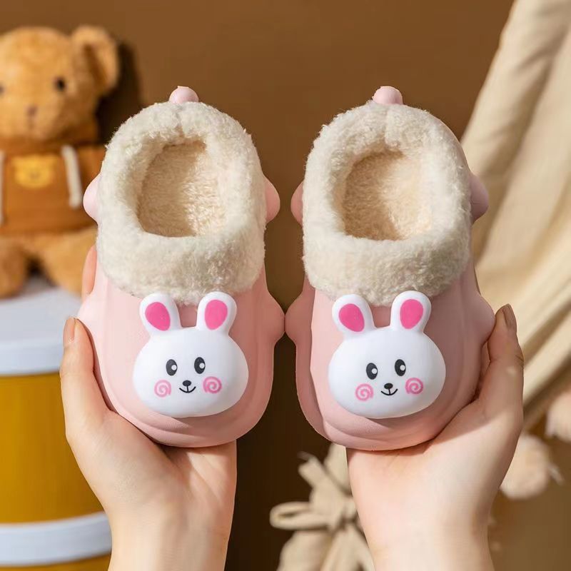 Kids Warm Bunny Slippers Home Shoes for Winter