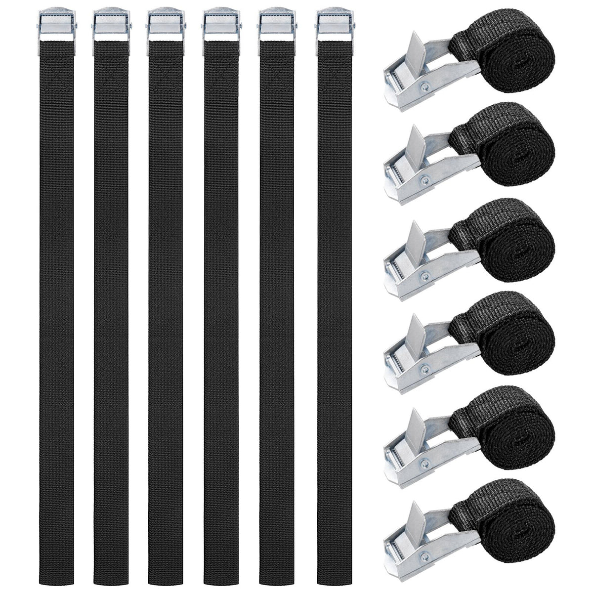 12pcs Adjustable Lashing Straps Stainless Fastening Straps for Bicycle