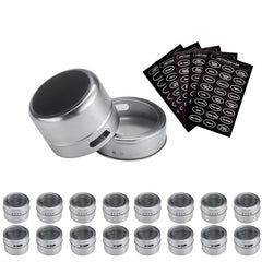 Magnetic Spice Tins Set Stainless Steel Spice Storage Container
