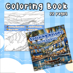 Adult Coloring Book 20x20cm 22 Pages Thickened Paper Deluxe Edition