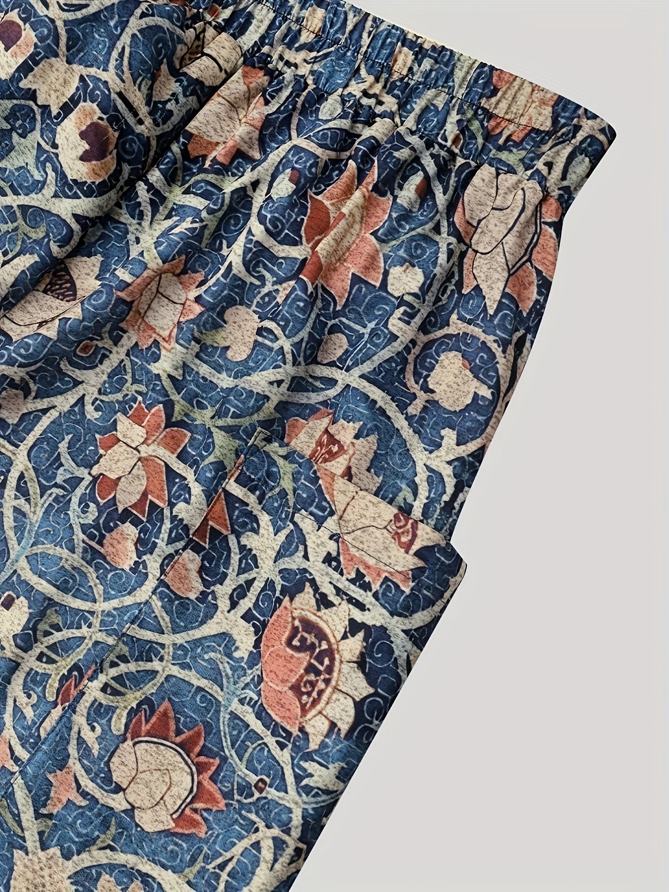 Geometric Print High Waist Wide Leg Loose Pants