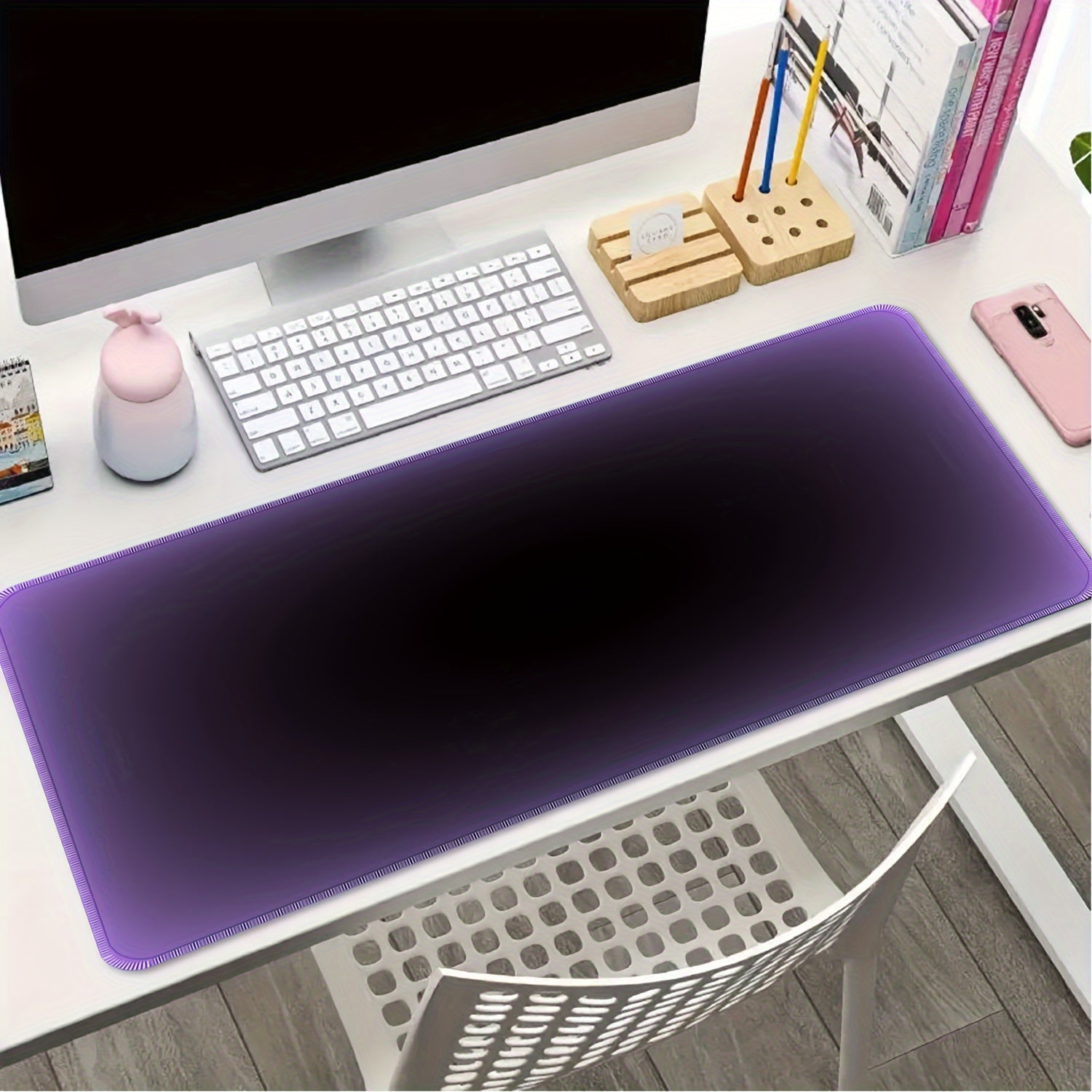 Purple Mouse Pad Computer HD Keyboard Pad Mouse Pad Desk Pad Natural Rubber