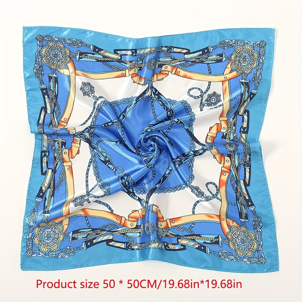 Silk Neckerchief Scarf Head Wrap Headband Bag Handle Charm