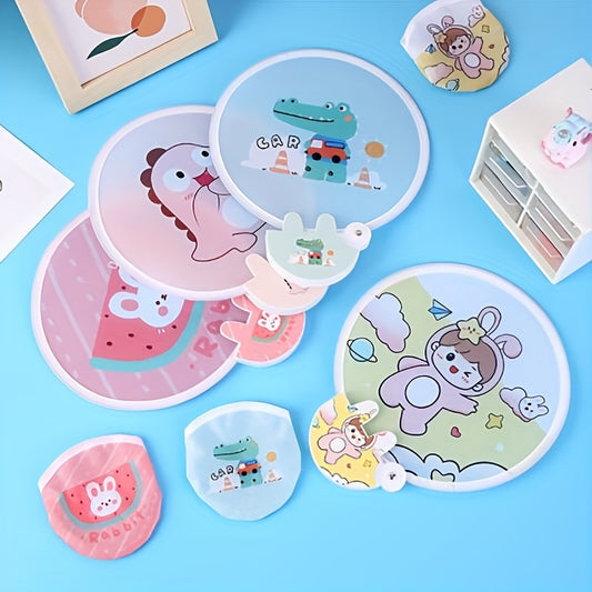 Mini Cartoon Round Fan Portable Handheld Fan