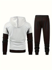 Men's Sports Set Comfy Zip Up Jacket & Active Sweatpants