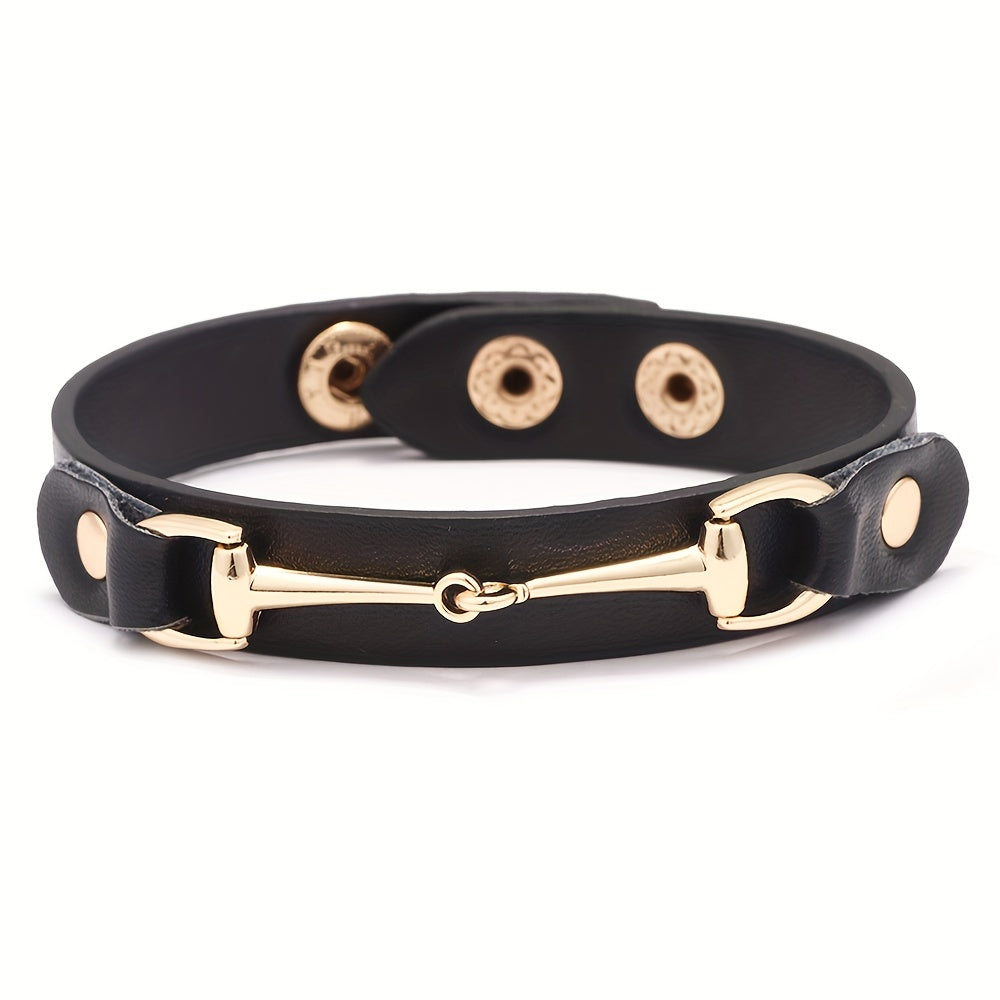 Adjustable Horseshoe Buckle Bracelet Unisex Jewelry