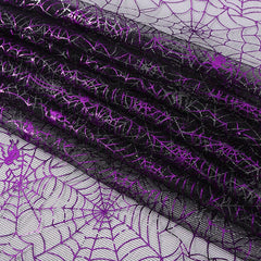 Halloween Red Spider Web Mesh Fabric for Decoration