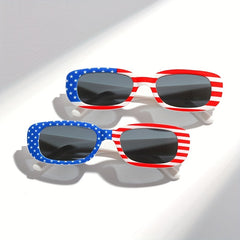 Flag Patterned Driving Glasses Sun Protection Fishing Sunglasses