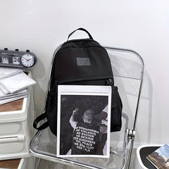Letter Patch Decor Backpack Preppy Style School Bag