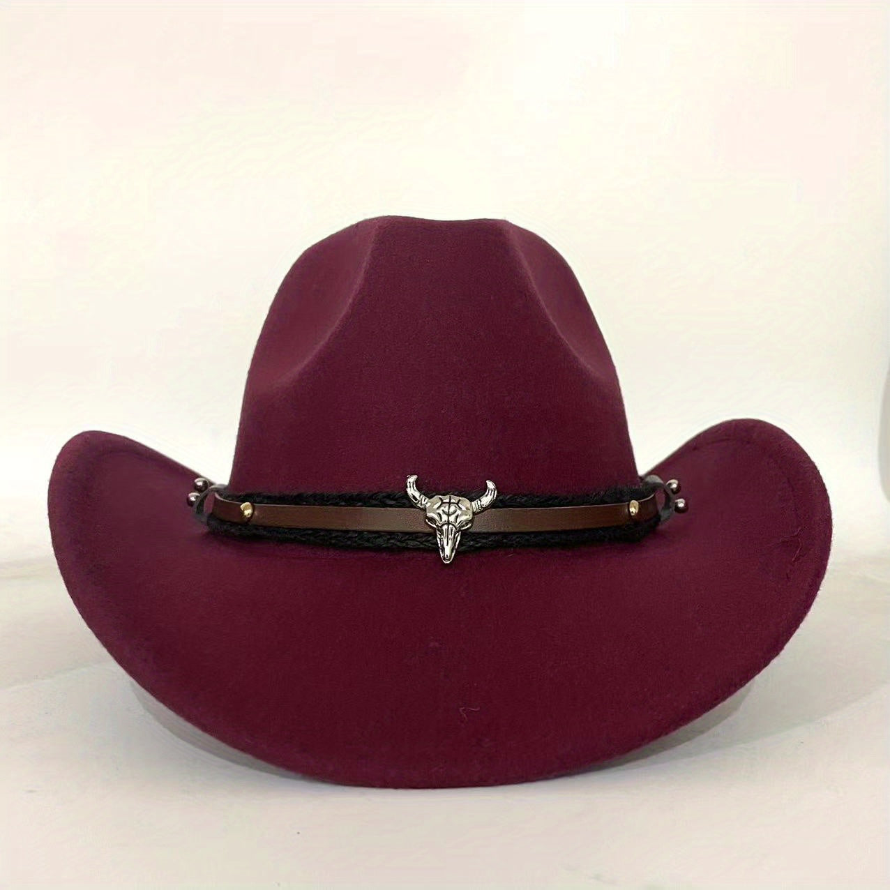 Men's Sun Protection Wool Fedora Cowboy Jazz Hat