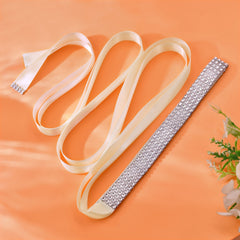 Adjustable Acrylic Rhinestone Bridal Sash Wedding Belt