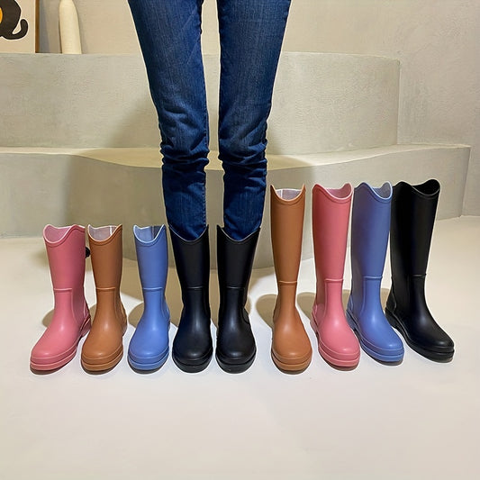Women's Waterproof High Top Rain Boots Comfortable Non-slip Outdoor Boots