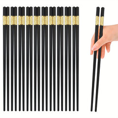 10 Pairs Non Slip Fiberglass Chopsticks Reusable Dishwasher Safe Easy To Clean