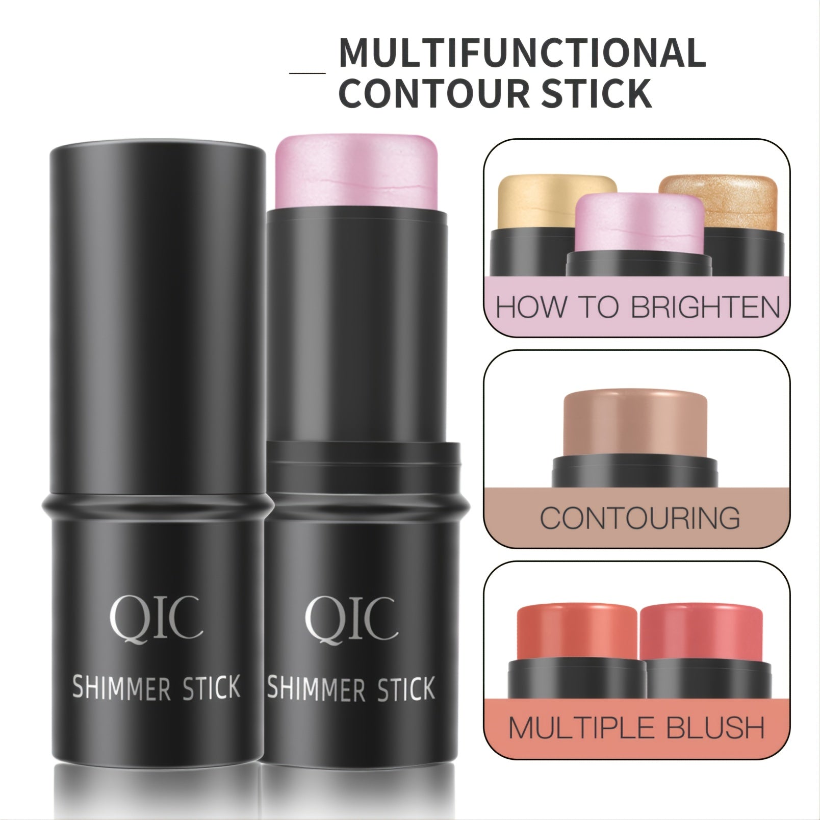 6 Color Shimmer Highlighter Set for Face Contour