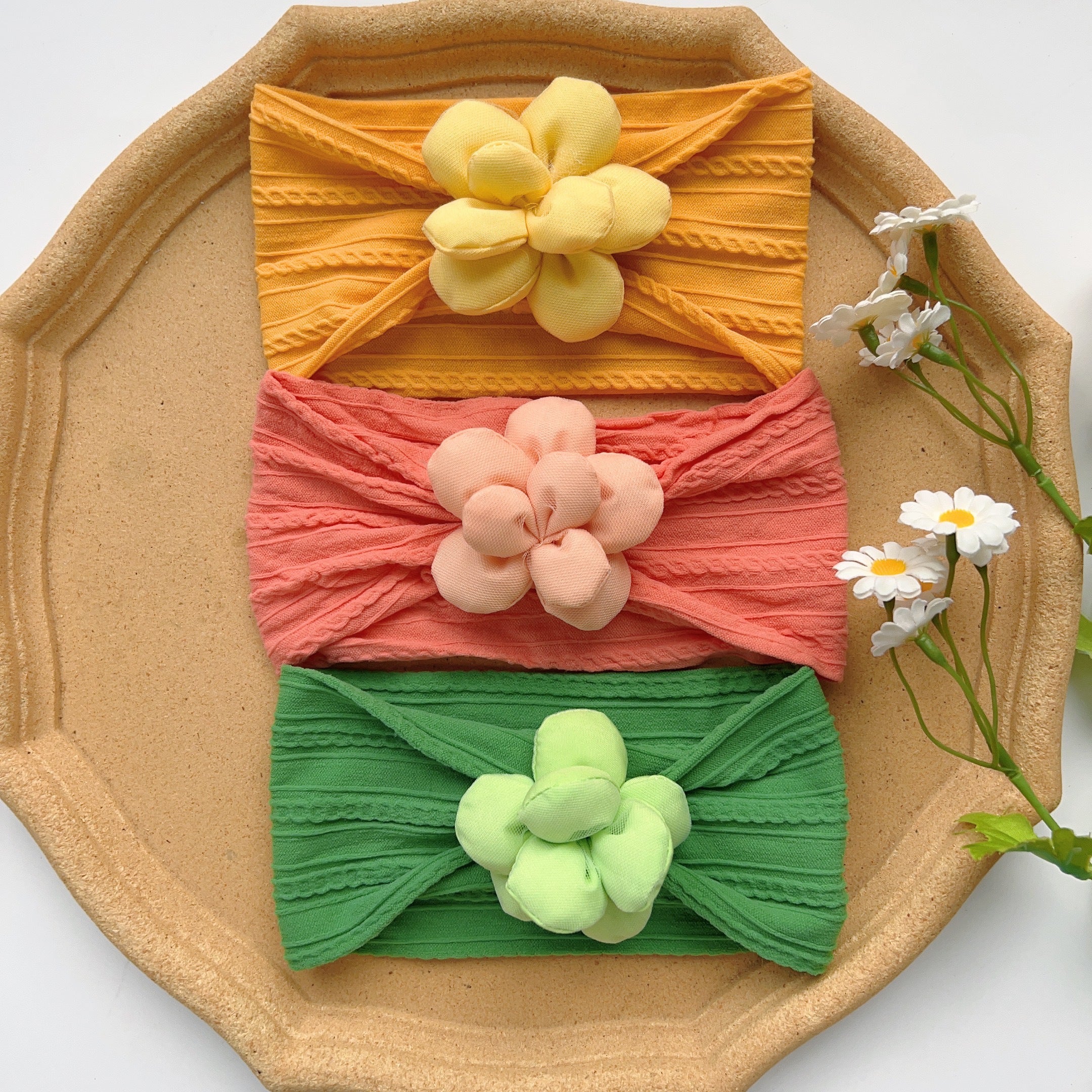 3pcs Flowers Headband for Baby Girls