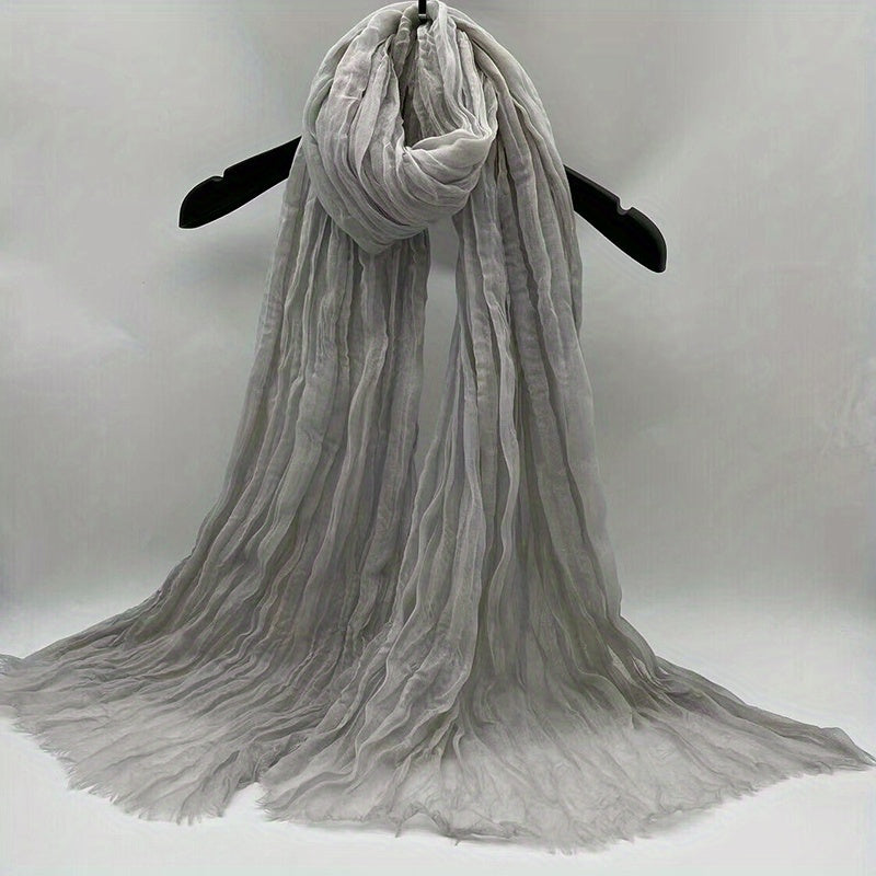 Boho Style Linen Twist Scarf for Outdoor Activity