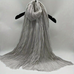 Boho Style Linen Twist Scarf for Outdoor Activity