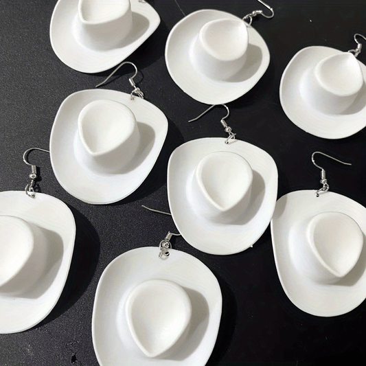Creative Disco Cowboy Hat Earrings Party Accessories