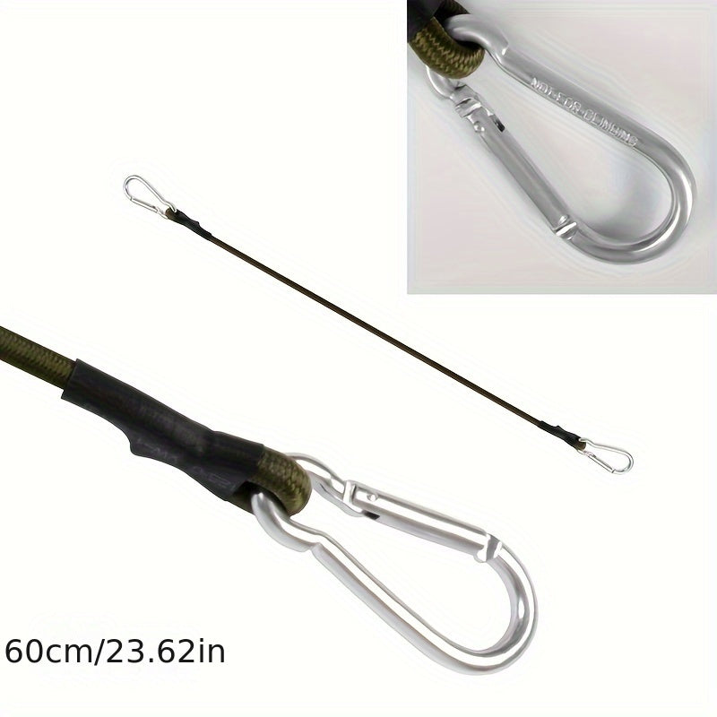 Heavy Duty Elastic Bungee Cords 8mm Carabiner Clips Tarpaulin Waterproof