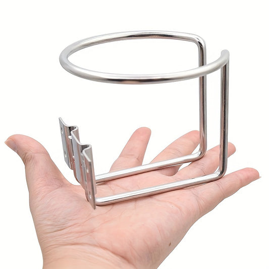 2pcs Stainless Steel Boat Ring Cup Holder Wall Mounted for Marine Yacht RV Car