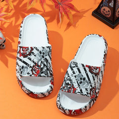 Men's Halloween Theme Slides Non Slip Slippers Open Toe Shoes