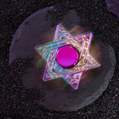 Colorful Hexagon Spinner Fidget Toy Durable Metal Long Lasting Rotation