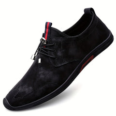 Men's Leather Slip-On Loafers w/ Draw String - Assorted Colors