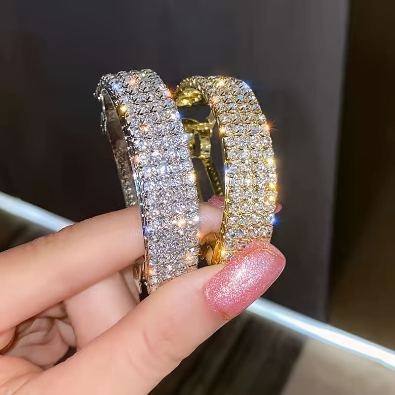Metal Rhinestone Hair Clips For Women Hair Barrettes Ponytail Clip
