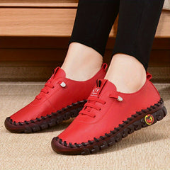 Women's Lace Up Slip On Flat Loafers Lightweight Non Slip Shoes