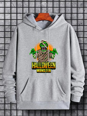 Men's Monster Graphic Hoodie Drawstring Hooded S