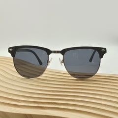 Rivet Square Sunglasses Mirrored UV400 Sun Shades + Case