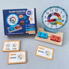 Educational Wooden Teaching Clock for Kids - Time Learning Kit