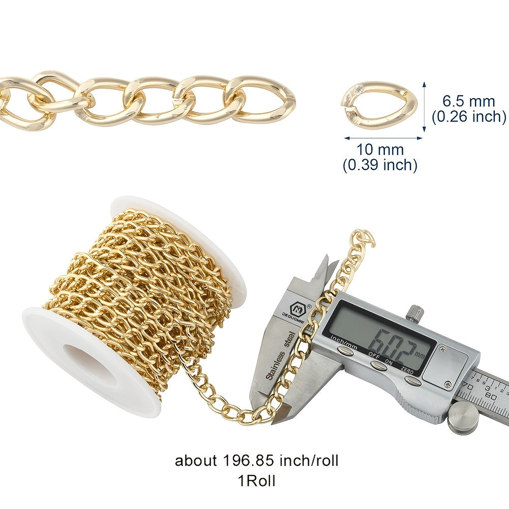 5m Aluminum Chain Roll for Jewelry Making Necklaces Bags