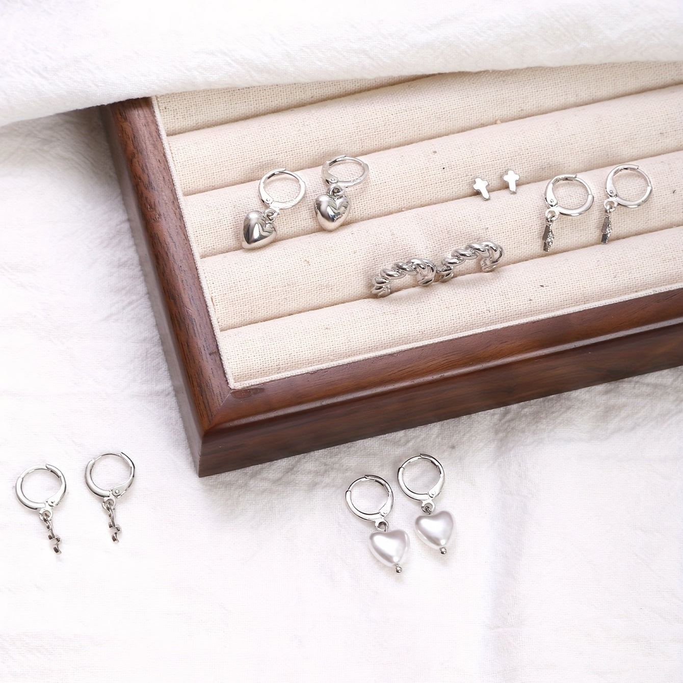 12pcs Earrings Ear Buckle Set - Stacking Earrings Set