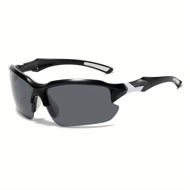 Semi Rimless Sports Sunglasses UV400 Wrap Around Shades