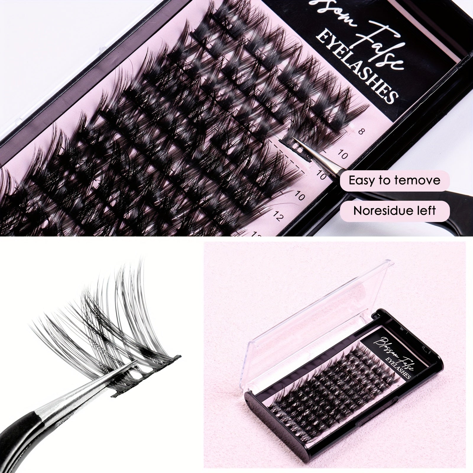 48 Pcs Cluster Style Individual Cluster Lashes DIY Eyelash Extension Kit
