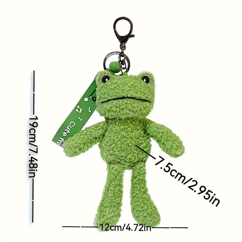 Plush Frog Doll Bag Pendant Keychain for School Bag