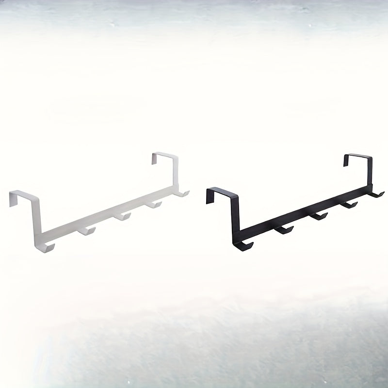 2pcs Iron Door Back Five Link Hook Strong Load-bearing Clothes Hook