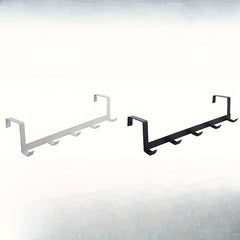 2pcs Iron Door Back Five Link Hook Strong Load-bearing Clothes Hook