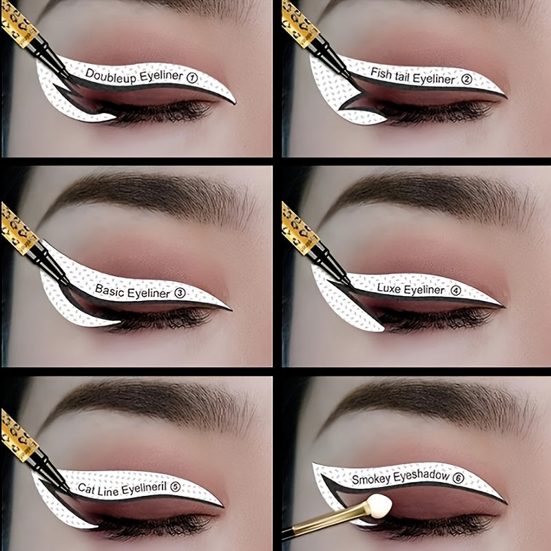 4 Style Eyeliner & Eyeshadow Stencil Kit - Create Perfect Looks