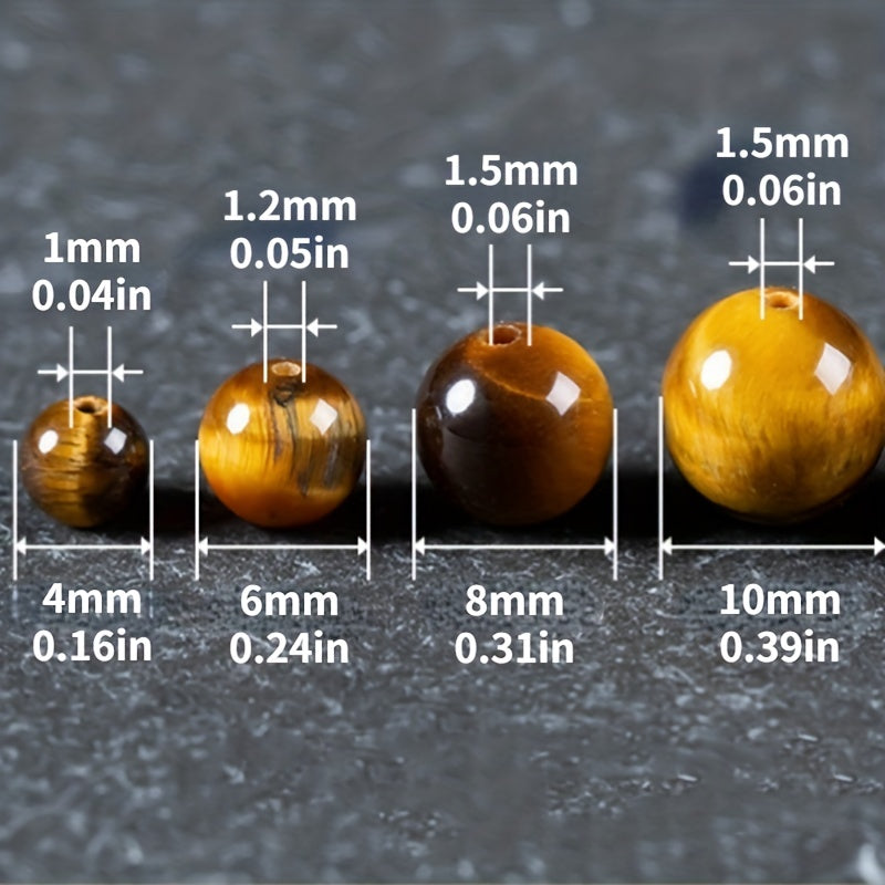 Natural Tiger Eye Beads Brown Smooth Beads Various Sizes DIY Bracelet Necklaces