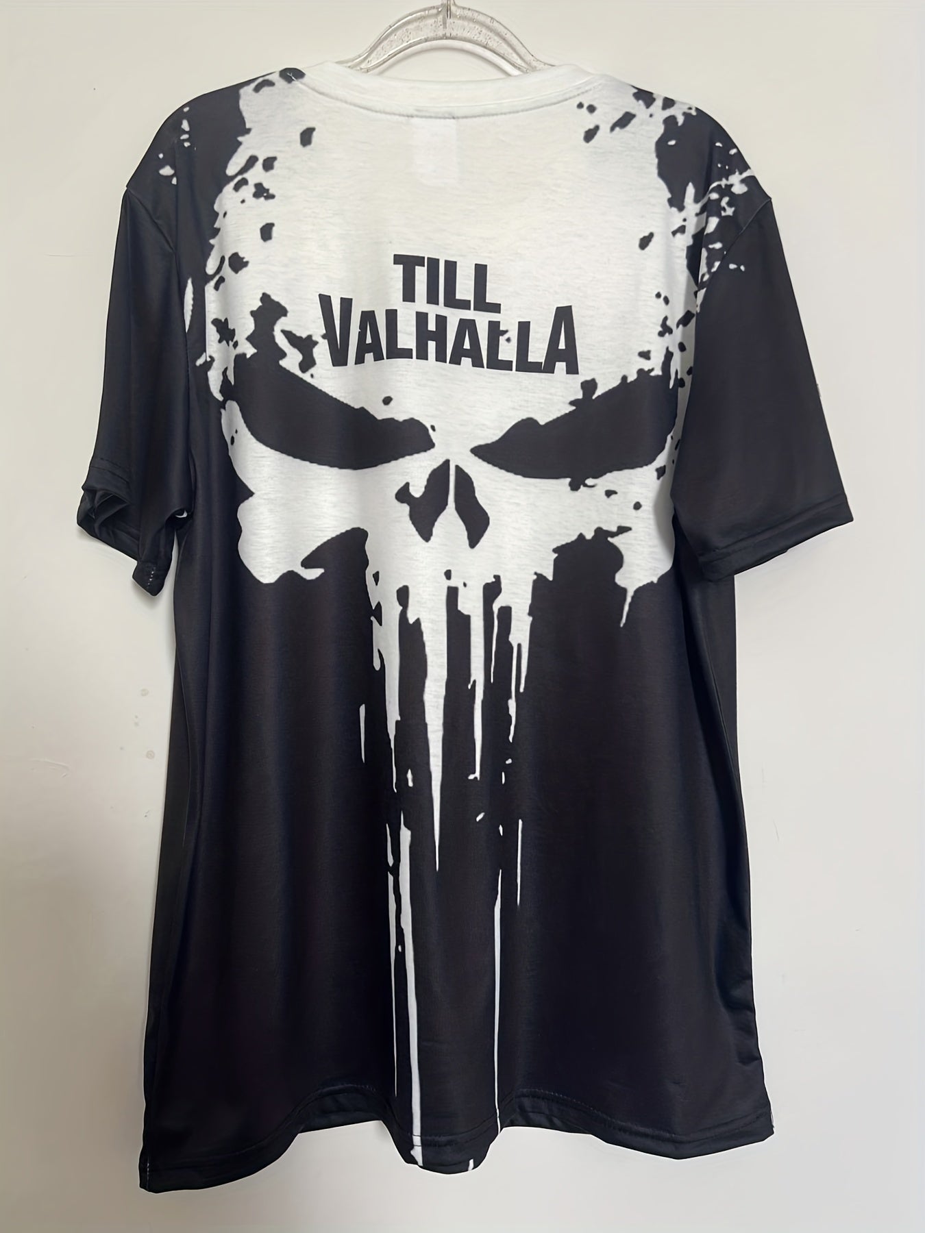 Men's 3D Skull Graphic T-shirt Stretch Breathable Tee