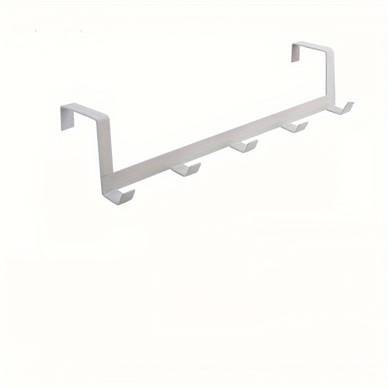 2pcs Iron Door Back Five Link Hook Strong Load-bearing Clothes Hook