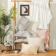 Brushed Tassel Throw Pillow Covers Decor