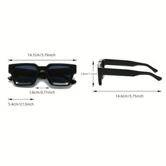 Thick Frame Square Men's Sunglasses Personality Gift Set