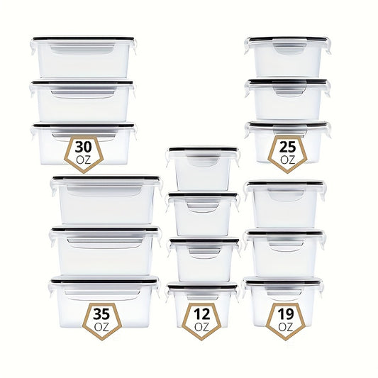 24pcs Refrigerator Sealed Freshkeeping Boxes Food Jar Storage Box
