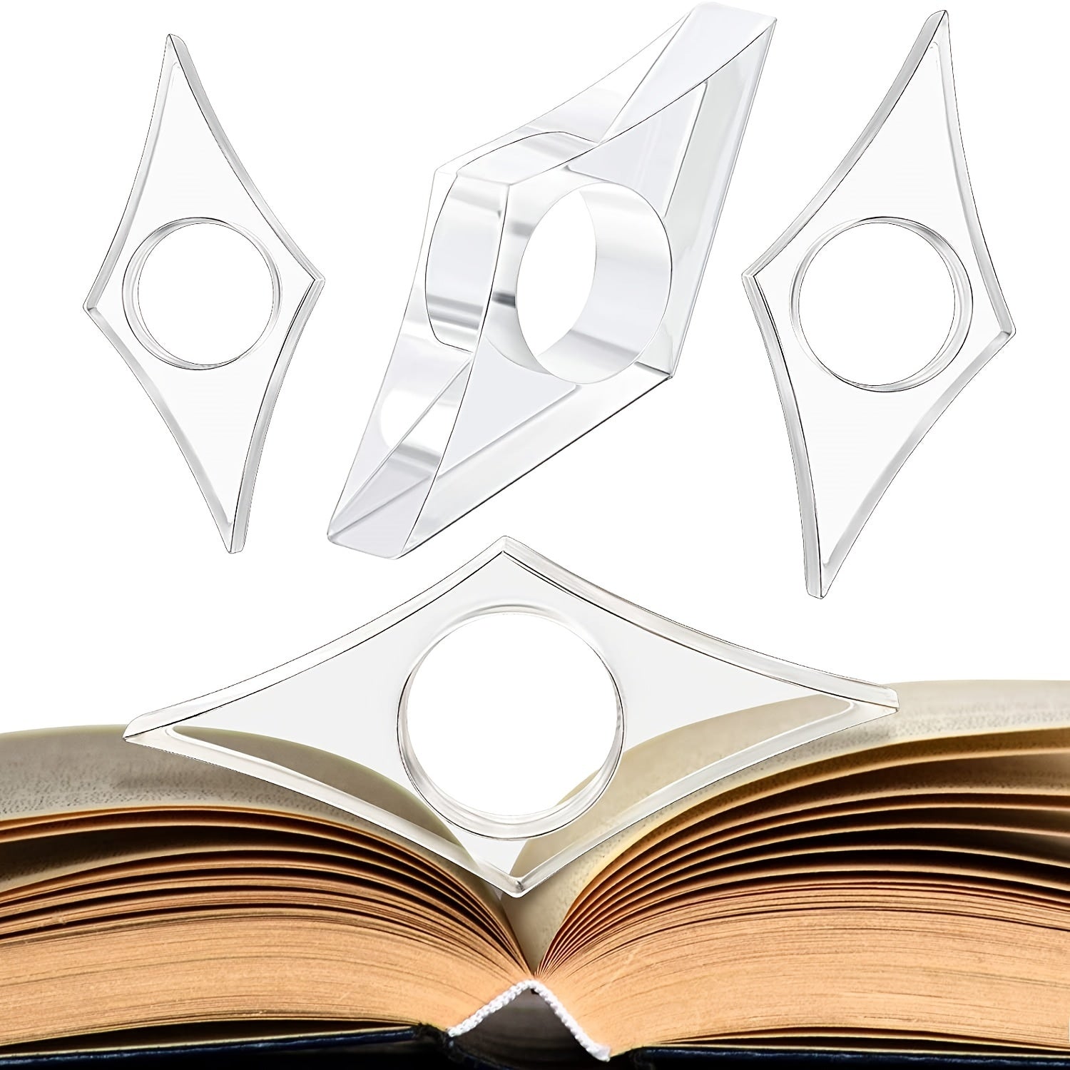Acrylic Page Expander for Book Reading, Transparent Design